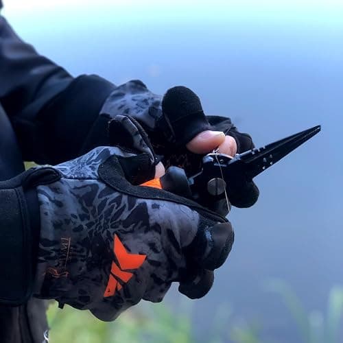 KastKing Mountain Mist Cold Winter Weather Fishing Gloves for Men and Women - Ideal for Ice Fishing, Photography, or Hunting thumbnail 7
