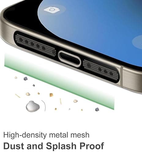 USB C Dust Plug Phone Speaker Dust Cover and Anti Dust Cover Protector Cap | for iPhone 17/16/16 Pro/16 Pro Max/iPhone 15/15 Pro/Pro Max – Black thumbnail 2
