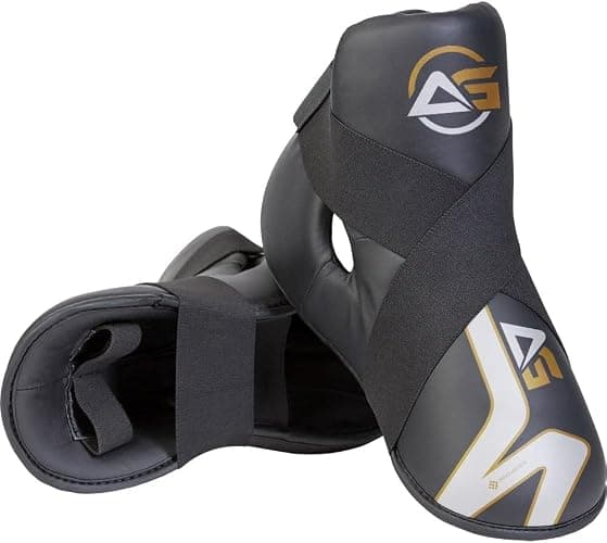 Semi Contact Kick Boxing Cut Boots, Foam Pad Kids Taekwondo Foot Guard, Karate Sparring Feet Protector Footgear - Image 1