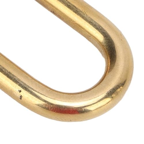 SNOQ Brass Lock Clip Key Holder, Slide Locking Carabiner Oval Durable Wear Resistant Elegant for Hiking, SNOQrBOOiS6 thumbnail 9