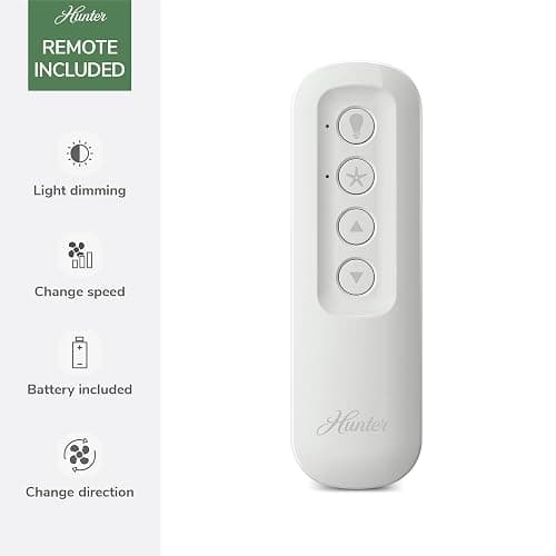 Hunter - Brookside Indoor Fandelier with Light, Remote, 30-inch, Casual-Style, 3-Speed WhisperWind Motor, 52974, Ceiling Fans for Living Rooms, bedrooms, Home Offices, Kitchens (Luxe Gold) thumbnail 5