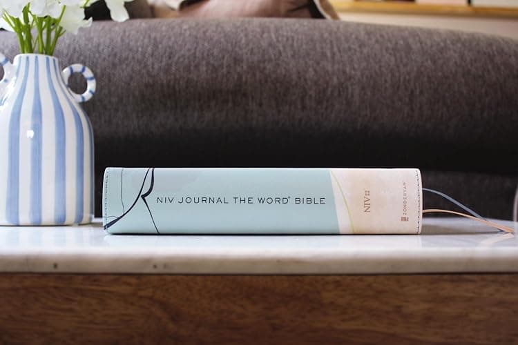 NIV, Journal the Word Bible (Perfect for Note-Taking), Leathersoft, Teal/Floral, Red Letter, Comfort Print: Reflect, Take Notes, or Create Art Next to Your Favorite Verses thumbnail 3