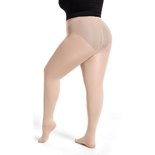 Frola Plus Size Fleece Lined Tights Women Winter Warm Thermal Tights, 11+ Colors High Waisted Opaque Pantyhose thumbnail 2