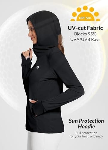 baleaf Women's Sun Protection Jacket Hoodie Clothing Lightweight Long Sleeve Sun Cover Up Shirt thumbnail 3