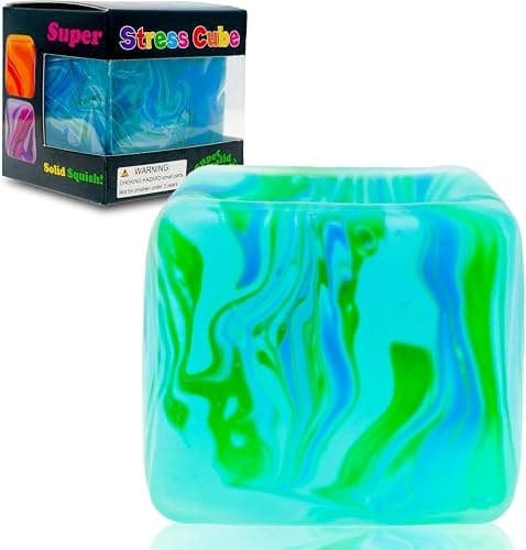 Fidget Toys Squishy Stress Cube, Stress Balls for Kids Adults Squishies Stress Relief, Ice Squishy Cube Sugar Balls, High Density Squeeze Balls for Students Calming - Image 1