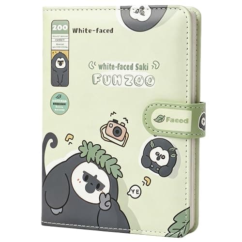 Kawaii Journal Notebook for Kids, Cute Notebook A5 Size To Do List, Travel Planner Zoo Theme Girls Diary 224 Pages with Magnetic clasp (Faced) - Image 1