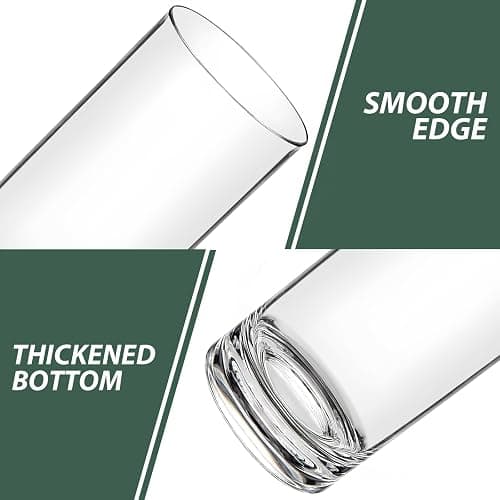 RÉΑLWÁY 17 Oz Plastic Tumblers Set of 12, Clear Plastic Drinking Glasses, Plastic Cups Reusable, Highball Glasses Drinking Set for Kitchen Poolside Patio,Dishwasher-Safe, Shatterproof, BPA-Free thumbnail 8