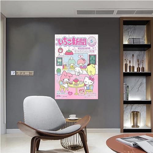 Geataych Anime Posters Kawai Poster Canvas Wall Art Prints Cute Anime Poster Kawaii Room Decor for Teen Girls Bedroom, Room Aesthetic for Home Bathroom Living Room Decor Gift Unframed: 12"x18" thumbnail 5