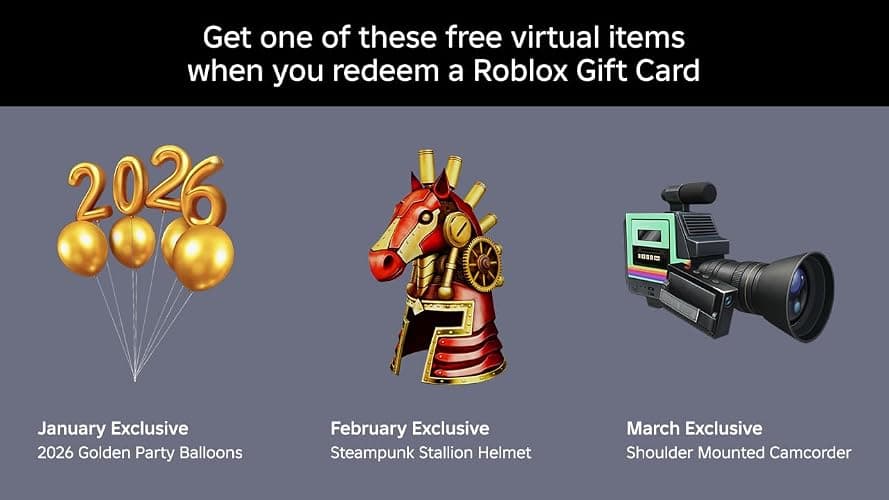 Roblox $50 Physical Gift Card [Includes Free Virtual Item] [Redeem Worldwide] thumbnail 3