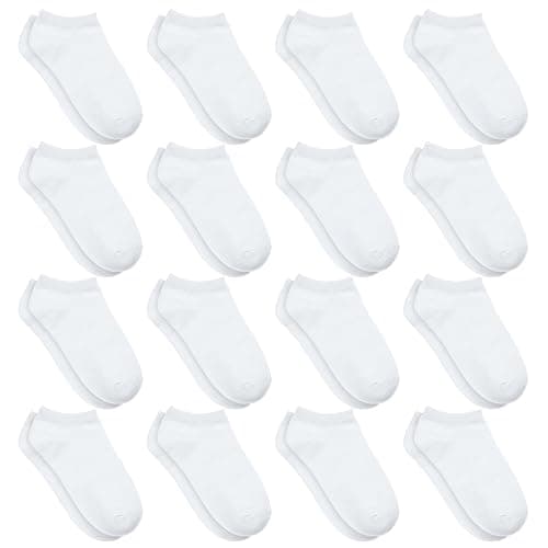 Toddler Socks, 16 Pairs Low Cut No Show Ankle Set for Boys Girls Kids (1-14 Years Old) - Image 1