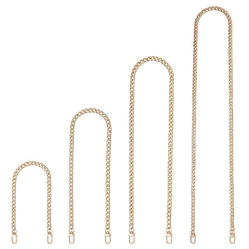 4 Different Sizes Purse Chain, Purse Strap Replacement Crossbody for Handbags, Shoulder, Crossbody Bag, Gold Purse Chains for Handbags, Bag Strap (15.75 in, 23.62 in, 31.5 in, 47.24 in) - Image 1