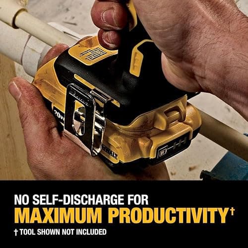 DEWALT 20V MAX Lithium Ion Battery, 2 Ah and 4 Ah, 4-Pack, Fuel Gauge LED Charge Indicators (DCB324-4) thumbnail 7