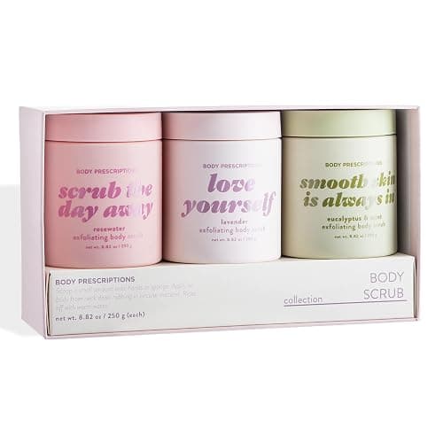 Body Prescriptions Exfoliating Body Scrub – Body Cleanser for Nourished, Ultra-Smooth Skin, Lavender, Rosewater, Eucalyptus & Mint - Image 1