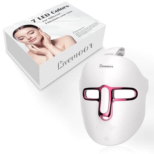 SDKWDH Red Light Therapy for Face, Led Face Mask Light Therapy, Anti-Aging Infrared Therapy for Wrinkles, Fine Lines, 7-1 Colors LED Facial Skin Care Mask - Image 1