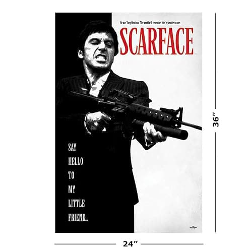 POSTER STOP ONLINE Scarface - Movie Poster/Print (Tony Montana - Say Hello to My Little Friend) (Size 24" x 36") thumbnail 2