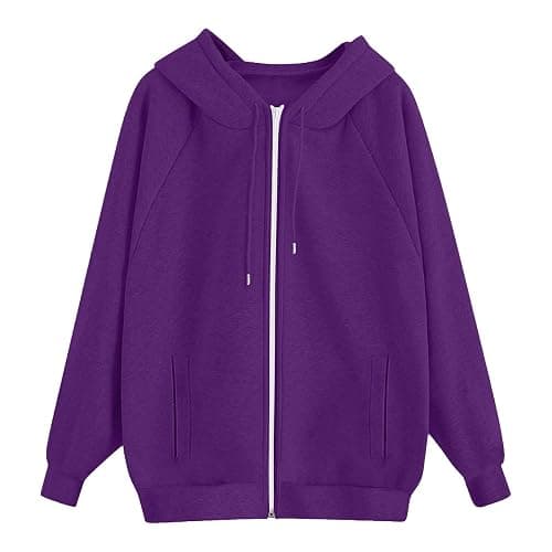 Zip Up Hoodies for Women Fall Hoodie Jacket Full Zip Sweatshirt Winter Coats 2025 Long Sleeve Y2k Jackets thumbnail 5