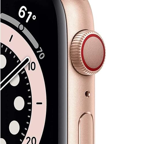 Apple Watch Series 6 (GPS + Cellular, 44mm) - Gold Aluminum Case with Pink Sport Band (Renewed) thumbnail 2