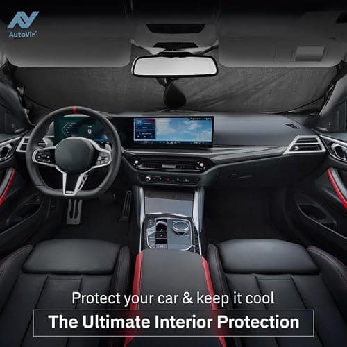 Autovir Windshield Sun Shade, Foldable Car Window Shades, 280T Visor Shade thumbnail 2