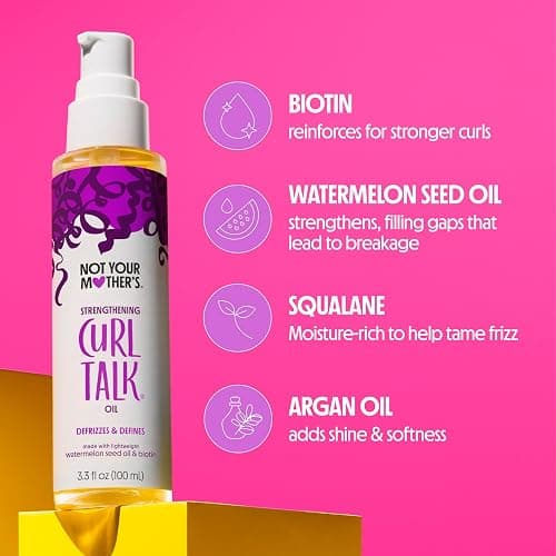 Not Your Mother's Curl Talk Curl Defining Spray Gel and Strengthening Hair Oil (2-Pack) - Styling Products for All Curl Types thumbnail 7