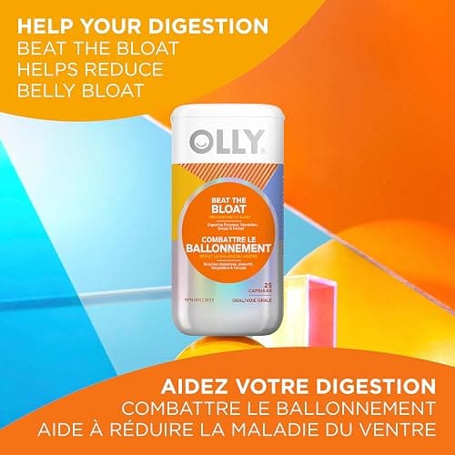 OLLY Beat The Bloat Capsules, Belly Bloat Relief for Gas and Water Retention, Digestive Enzymes, Vegetarian, Supplement for Women - 25 Count thumbnail 4