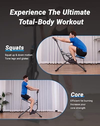 MERACH Squat Machine, Squat Rowing Machine with Adjustable Resistance, 350 LBS Max Weight Capacity, Easy Setup & Foldable, Glutes & Leg Home Workout Machine thumbnail 2