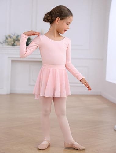 Mecceos Ballet Leotards Skirt and Tights Combo for Girls Toddler Dance Classical Gymnastics Leotard Dresses Tutu thumbnail 4