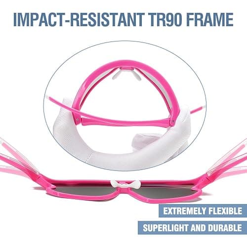 DUCO Kids Sunglasses Youth Baseball Sun Glasses Lightweight TR90 Frame UV400 Sports Cycling Shades for Boys Girls DK268 thumbnail 5