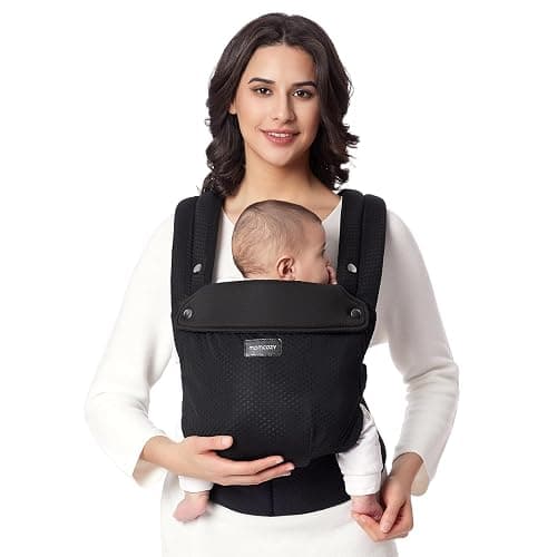 Momcozy Breathable Mesh Baby Carrier, Ergonomic and Lightweight Infant Carrier for 7-45lbs with Enhanced Lumbar Support, All Day Comfort for Hands-Free Parenting, Air Mesh-Black - Image 1
