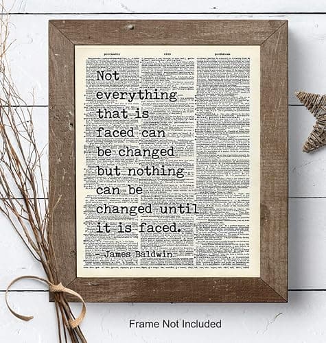 James Baldwin Motivational Quote - Black African American Wall Art - Inspirational Room Decor - Civil Rights Home, Office or Classroom Decoration - Gift for Teacher -Black History Month Poster Print thumbnail 7