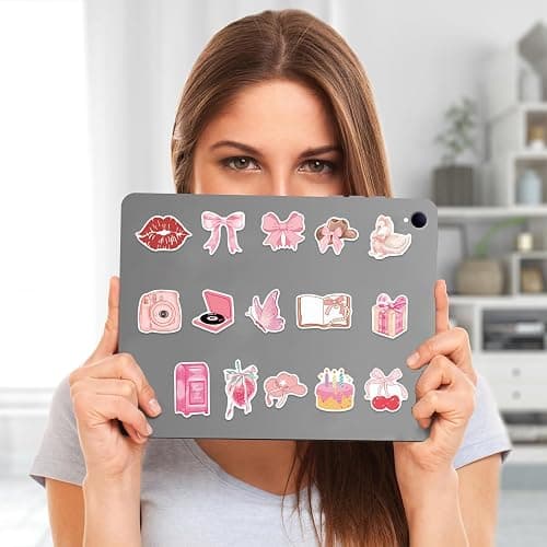 100PCS Pink Coquette Stickers Pack, Aesthetic Cute Bow Tie Girly Stickers for Women Girls Teens, Waterproof Vinyl Bear Drink Decals for Laptop Water Bottles Computer Phone Guitar Journals thumbnail 2