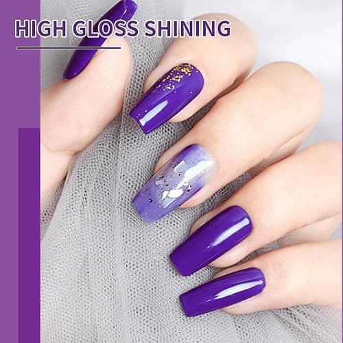 JODSONE 10ml Gel Nail Polish Set 6Colors Black White Red Deep Blue Dark Green Deep Purple All Seasons Neutral Soak Need U V/LED Lamp Curing thumbnail 4