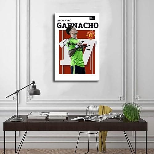 GJHTQLP Alejandro Garnacho (5) Póster en lienzo para decoración de dormitorio, paisaje, oficina, habitación, regalo, 30 x 45 cm - Alejandro Garnacho (5) - Unframe:12x18inch(30x45cm) thumbnail 3