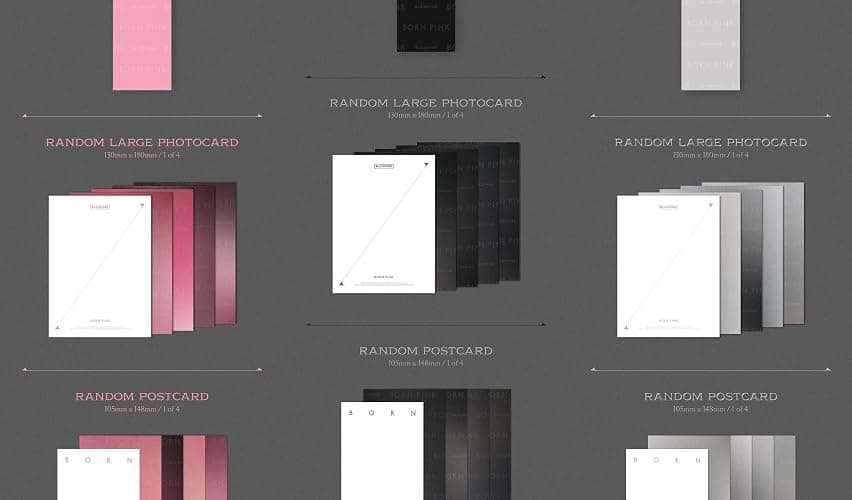 BLACKPINK BORN PINK 2nd Album BOX SET Version CD+Photobook+Accordion Lyrics Paper+Large Photocard+Postcard+Instant Film+Selfie Photocard+Tracking (SET(BLACK+PINK+GRAY)) thumbnail 5