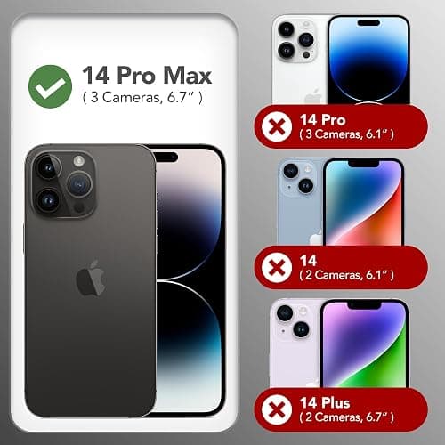 GONEZ for iPhone 14 Pro Max Case Silicone, Compatible with MagSafe, with Screen Protector + Camera Lens Protector, Liquid Silicone Shockproof Protective Phone 14 ProMax Case 6.7", Hot Pink thumbnail 2