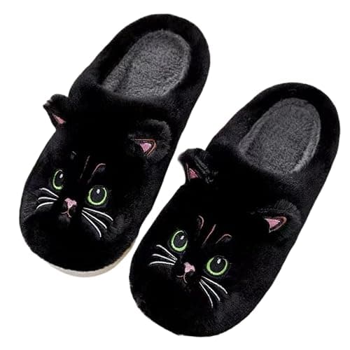 Black Cat Slippers - Image 1