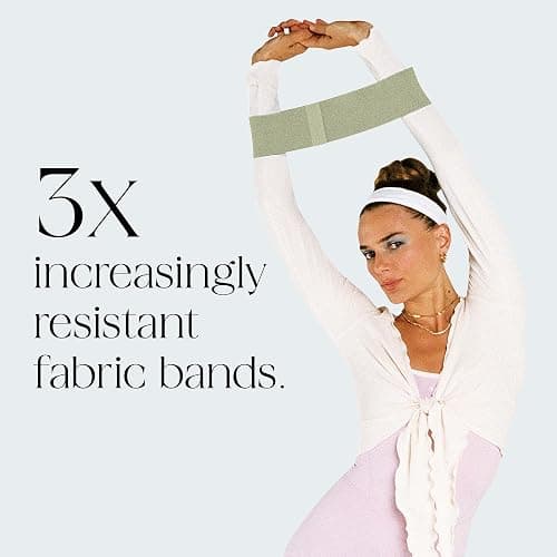 Bala Bands Resistance Bands for Women & Men - Fabric Exercise Bands for Working Out - Wrist, Ankle, Legs & Booty Bands - Workout Resistance Bands for Yoga, Pilates, Strength Training thumbnail 5