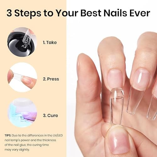 Beetles Solid Nail Glue Gel for False Tips, 15g Strong Adhesion for Press on Acrylic Tips, Clear Hard Gel 3D Sculpting for Christmas Nail Art UV Light Cured thumbnail 4