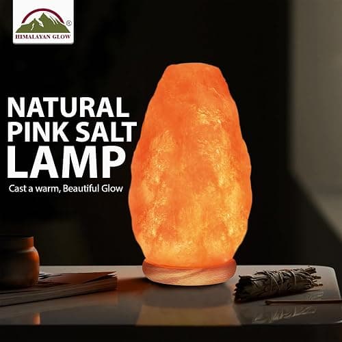WBM LLC Himalayan Glow Natural Pink Salt Lamp, Crystal Salt Lamp Night Light with (ETL Certified) Brightness Control Dimmer Switch, Wooden Base & Salt Lamps Bulb | 6-8 LBS, Model Number: 1001 thumbnail 2