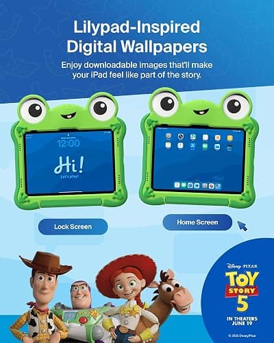 Belkin Disney Pixar Toy Story 5 Lilypad iPad A16 Kids Case, 11th/10th Gen | Shockproof Protective Kids Case for iPad A16 11th Gen and 10th Gen with Easy-grip Handle, Kickstand, Durable Non-toxic Design thumbnail 5