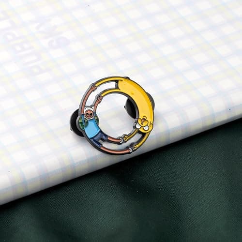 PLITI Adventure Cartoon Gift Adventure Cartoon Fans Gift Finn and Jake Brooch Pin For Animated TV Show Lover thumbnail 4