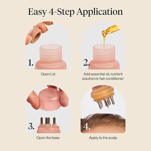 Kitsch Scalp & Hair Oil Applicator – Stainless Steel Bristles Scalp Oil Applicator for Even Distribution, Mess-Free Oiling & Head Massager Scalp – Precision Hair Care Tool for Roots & All Hair Types thumbnail 8