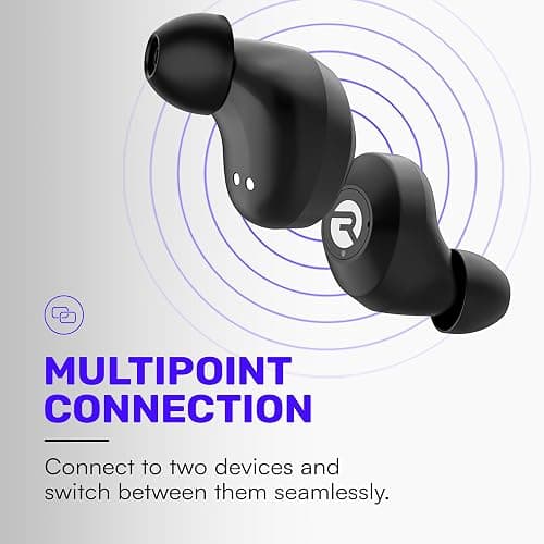 Raycon Everyday Earbuds Classic Bluetooth Wireless with Microphone - Stereo Sound, Active Noise Canceling, in-Ear Bluetooth Headset True Wireless Earbuds 32 Hours Playtime (Blue) thumbnail 10