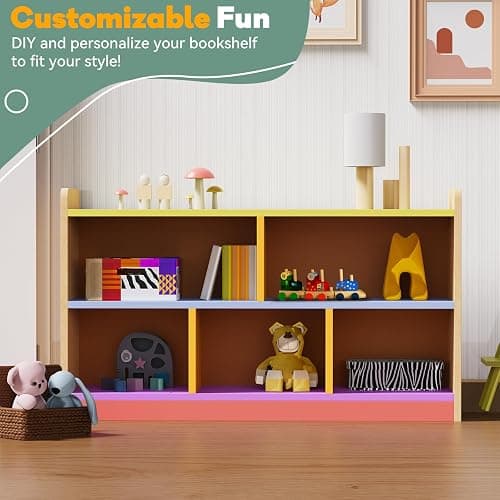 bbgroundgrm Birch Plywood Wood Montessori Shelf - 5-Section Storage Cabinet, 2-Shelf Organizer for Kids, Ideal for Classrooms, Playrooms, Daycares, and Preschools thumbnail 7