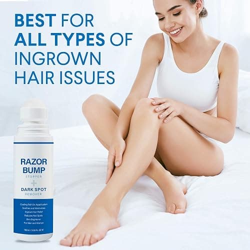 Razor Bump Stopper with Ingrown Hair Treatment: Razor Bumps Treatment for Men and Women, After Shave Solution for Ingrown Hairs and Razor Burns, Roll on Applicator - 3.38 Fl Oz thumbnail 5
