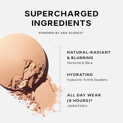 Saie Slip Tint Baked Setting Powder - Translucent Powder for Face Makeup with a Natural-Radiant Finish - Blurs, Brightens & Smooths Complexion - Translucent 1 - Very Light to Light (0.24 oz) thumbnail 7