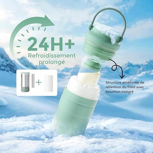 Momcozy Tragbarer Muttermilchkühler für unterwegs, 355ml Kompakt | 355ml kompakt, auslaufsicher, 24h eisfreie Kühlung, doppelwandige Isolierung, BPA-frei, für Reisen, unverzichtbares Geschenk thumbnail 3