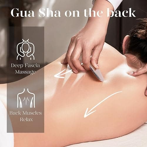 BAIMEI IcyMe Stainless Steel Guasha Tool for Face Sculpting Tool | Relax Muscles & Relieve Tension,Gua Sha with Smooth Cool Texture & Ergonomic Design , Skin Care Gifts for Women thumbnail 3