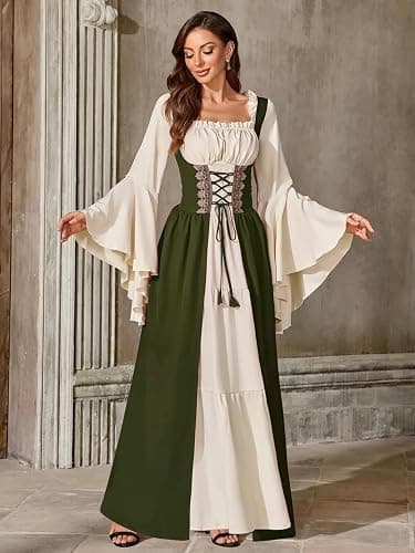 Abaowedding Women Renaissance Costume Medieval Dress Irish Cosplay thumbnail 3