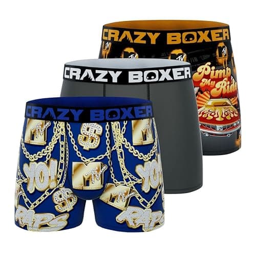 CRAZYBOXER Mtv Beavis And Butthead Men's Boxer Brief Men's Underwear Breathable (3 PACK) - Image 1
