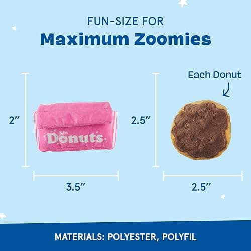 Barkbox Dog Toys – Barker’s Dozen Donuts Plush 4 in 1 Multi Part Interactive Dog Toy for Dogs & Puppies – Small thumbnail 3